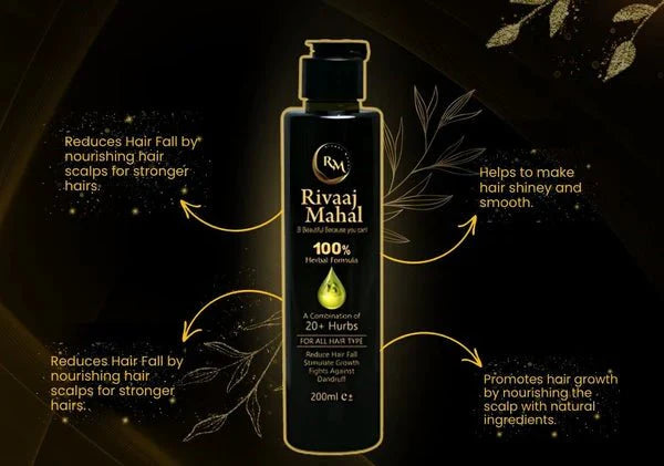 Rivaaj Hair Oil Hair Food Organic Hair Problem Solution 200 Ml | Best Quality Hair Food Oil - velvetglow