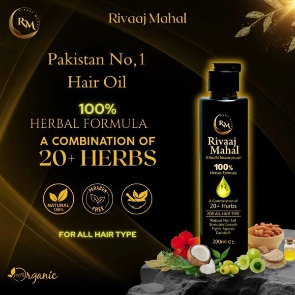 Rivaaj Hair Oil Hair Food Organic Hair Problem Solution 200 Ml | Best Quality Hair Food Oil - velvetglow