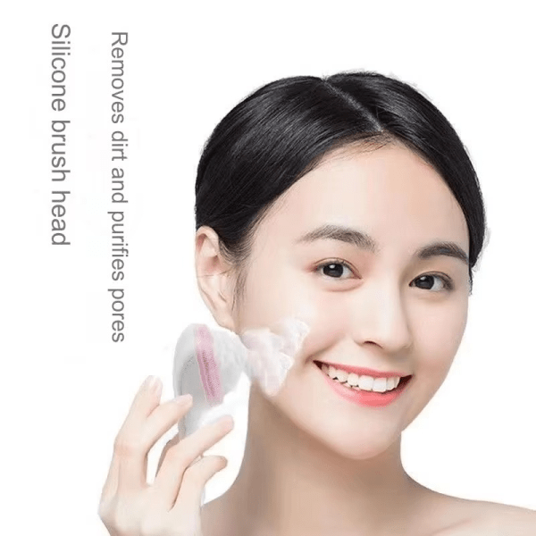 1 Pcs Silicone Face Scrubber Exfoliating Brush, Manual Handheld Massager, Facial Cleansing And Blackhead Scrubber, Soft Bristles For Face Skincare (random Color) - velvetglow