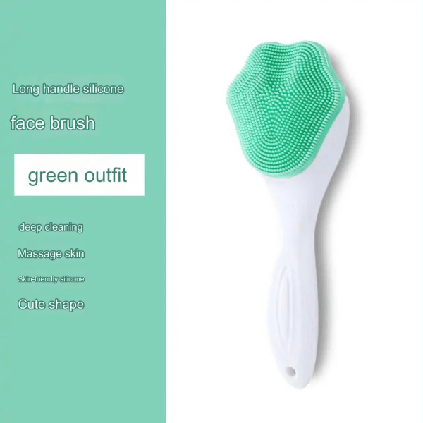 1 Pcs Silicone Face Scrubber Exfoliating Brush, Manual Handheld Massager, Facial Cleansing And Blackhead Scrubber, Soft Bristles For Face Skincare (random Color) - velvetglow
