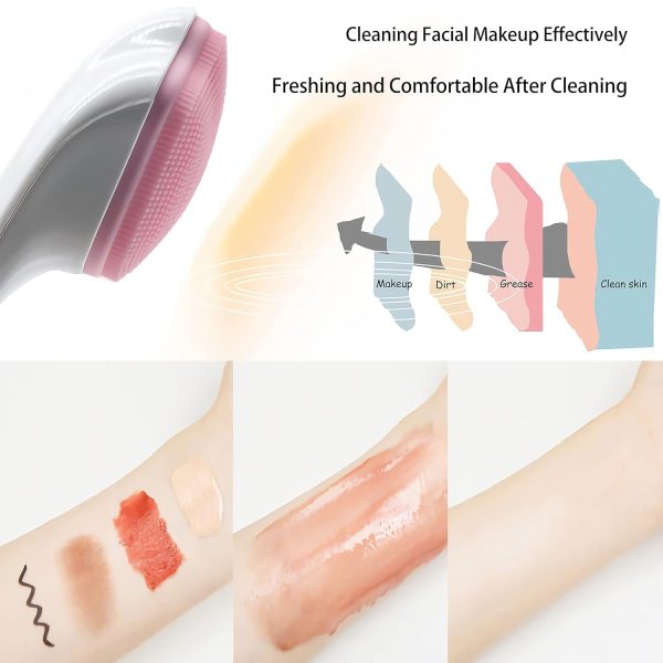 1 Pcs Silicone Face Scrubber Exfoliating Brush, Manual Handheld Massager, Facial Cleansing And Blackhead Scrubber, Soft Bristles For Face Skincare (random Color) - velvetglow