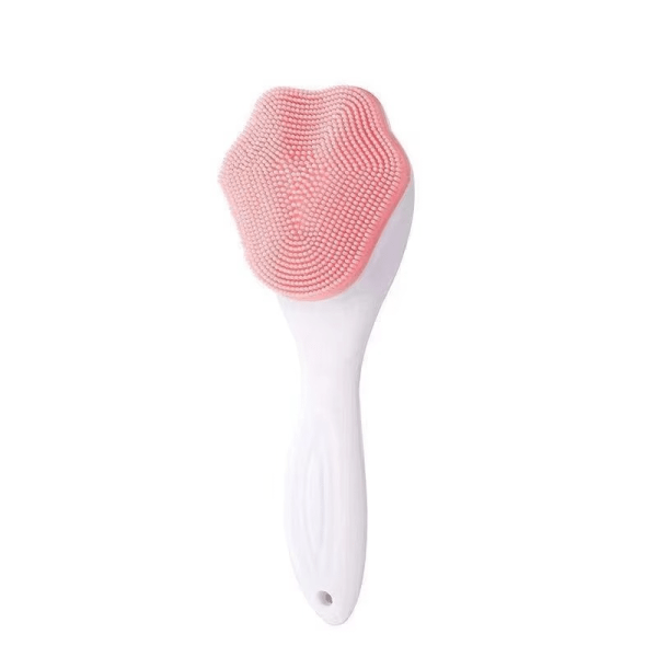 1 Pcs Silicone Face Scrubber Exfoliating Brush, Manual Handheld Massager, Facial Cleansing And Blackhead Scrubber, Soft Bristles For Face Skincare (random Color) - velvetglow
