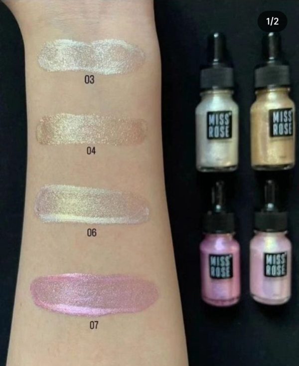1 Piece Miss Rose High Beam Liquid Highlighter – Radiance In Every Drop! 10ml