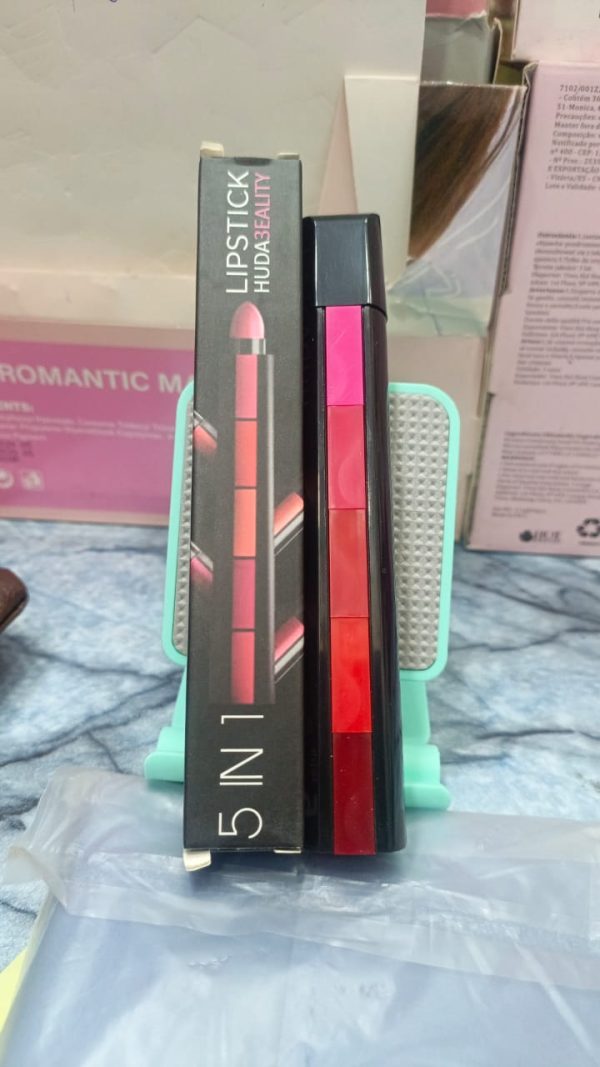 5 In 1 Huda Beauty Lipstick Nude Shades Matte Lipsticks Waterproof | Long Lasting