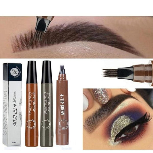 Natural Long Lasting Eyebrow Pen Waterproof Fork Tip Eyebrow Tattoo Pencil Women Eye Cosmetic Beauty Makeup | Eyebrow Marker Pen - velvetglow