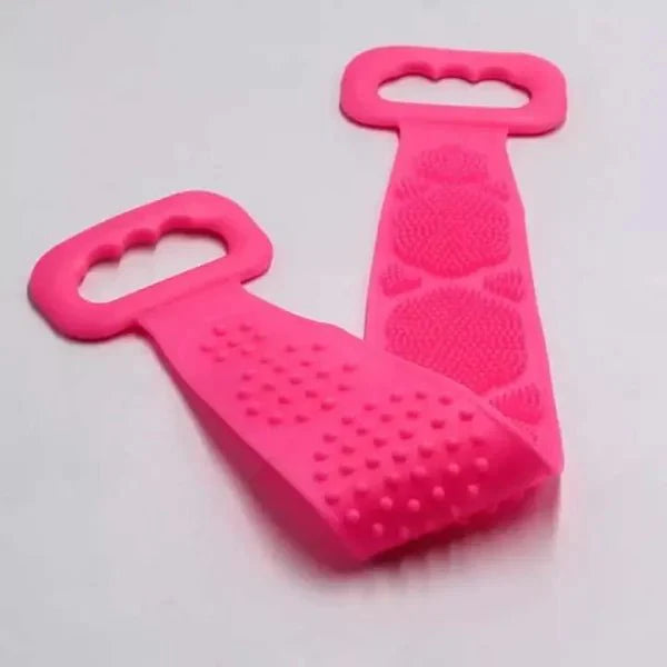 Single Side Bath Towel Scrubber ( Random Color ) | Silicone Scrubber - velvetglow